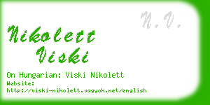 nikolett viski business card